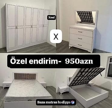 tunba: Yataq otağı dəsti – Xmd model Komplekt: - 6 qapılı geniş şkaf — 1