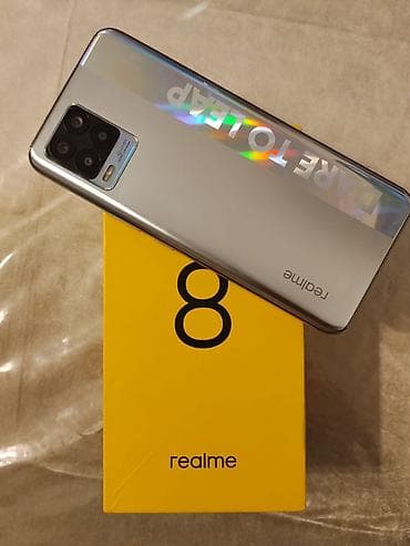 Realme 8, 128 GB, rəng - Gümüşü, Barmaq izi, İki sim kartlı