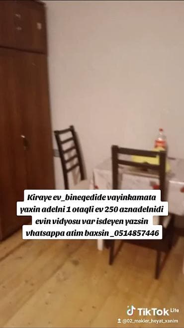40 kv. m, 1 otaqlı, İnternet, Telefon, Qaz