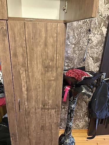 metbext skaflari: 6 qapı, Güzgülü, Qəhvəyi, Digər material, Açılan, Düz dolab — 8