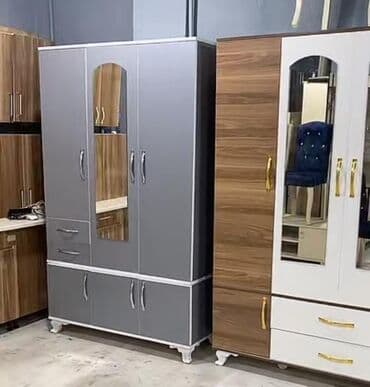 asilqan dolab: Açılan, 3 qapılı Düz dolab, Qarderob, paltar dolabı — 14