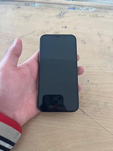 iphone 12 teze: IPhone 12, 128 GB, Black Titanium, Zəmanət, Face ID — 7