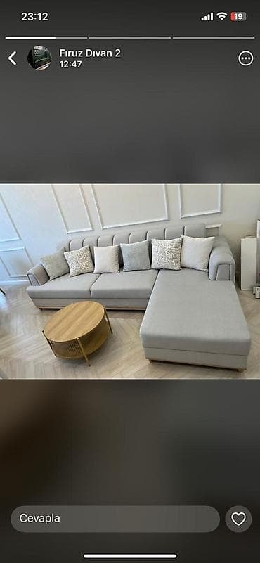 dəri divan: Künc divan, Yeni, Parça, Pulsuz çatdırılma — 3