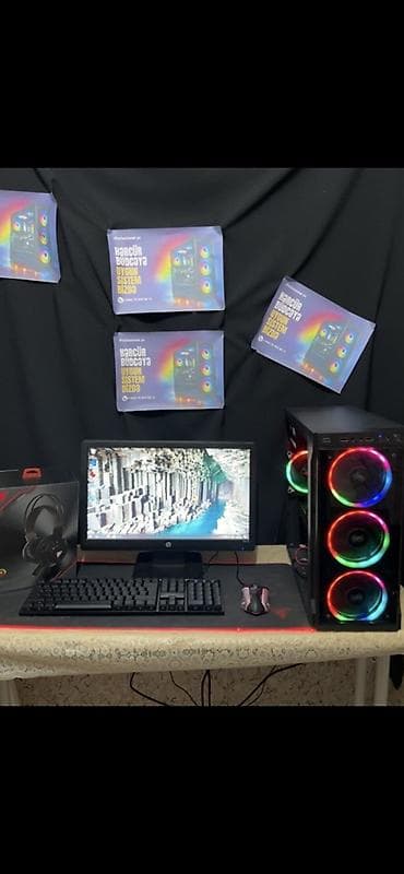 Rgb keys Core i5 3.2Ghz 8GB gaming ram 500Gb yaddaş 2gb videokart