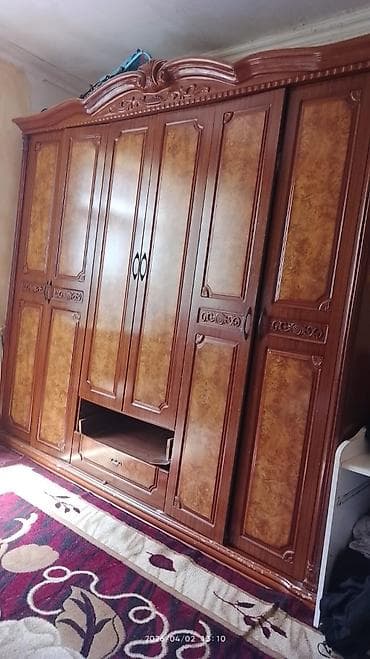 penal şkaf: 6 qapı, Siyirməli, Qəhvəyi, Taxta, Açılan, Düz dolab — 1