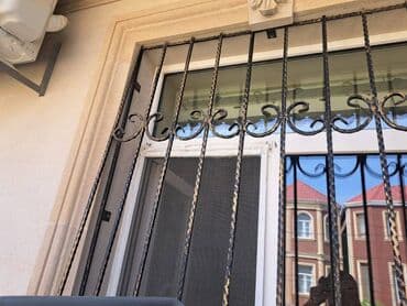 Plastik pəncərələr: Dəmir pəncərə barmaqlığı - Material: qalın divarlı polad profil və — 1