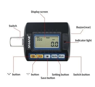 duvar saati: Dinamometr. Tork açarı. Model: SHAHE ANC-340. Müxtəlif sıxma və sökmə — 4