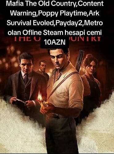 Oflayn Steam hesabı – daxil olan oyunlar: - Mafia: The Old Country -
