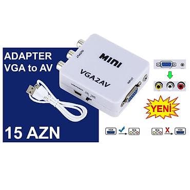 modem usb: VGA Adapterlər/Konverterlər (Çeviricilər) ⭐VGA to AV – 15 AZN ⭐VGA to — 3