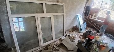 PVC pəncərə və qapı dəsti - Material: ağ rəngli PVC profil - Pəncərə