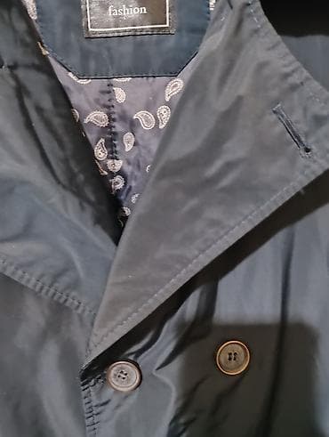 плащ: Elmas Fashion kişi plaşı - Rəng: tünd göy (navy) - Model: iki cərgə — 1