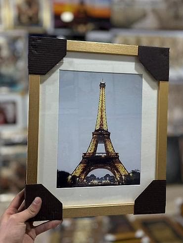 Qızılı çərçivəli dekorativ tablo seti Divar tablosu Ölçü : 30x36