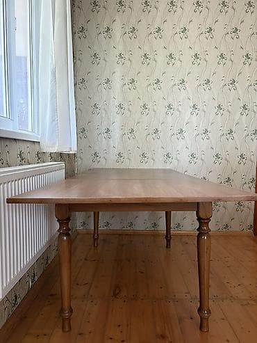 столы стулья: Гостиный стол, Б/у, Раскладной, Дерево, Прямоугольный стол — 1