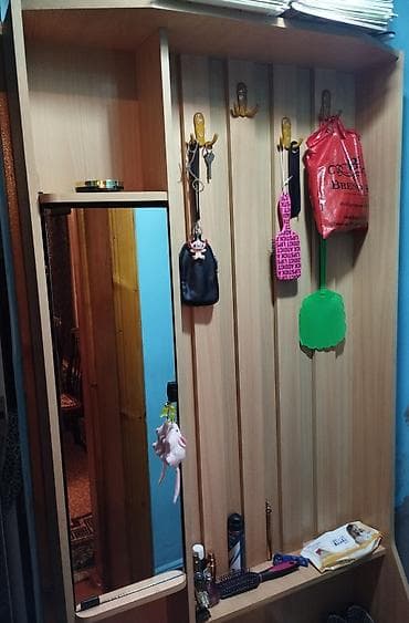 şkaflar ucuz: Dəhliz üçün asma paltar asılqanı və ayaqqabı dolabı bir yerdə — 2