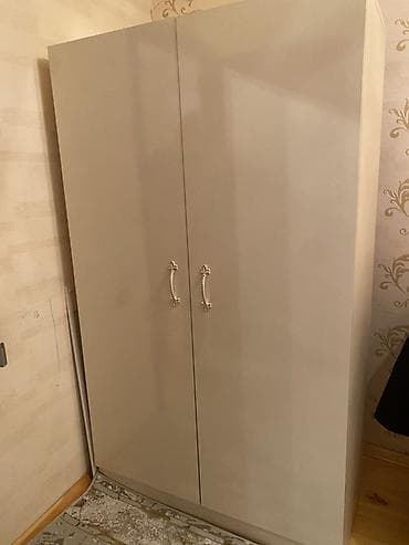 mini şkaf: İşlənmiş, 2 qapılı, Bej, Digər material, Açılan, Düz dolab — 1