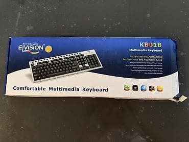 Elektronika: EVISION KB01B Multimedia Klaviatura - Tam ölçülü USB klaviatura — 1
