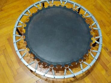 детский батут с защитной сеткой: Mini fitnes batutu – evdə kardio və məşq üçün - Dairəvi konstruksiya — 1