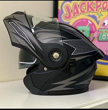 07 ucun arxa perde: Modulyar motosiklet dəbilqəsi – qara/qırmızı dizayn - Tip: Tam üzlü — 5