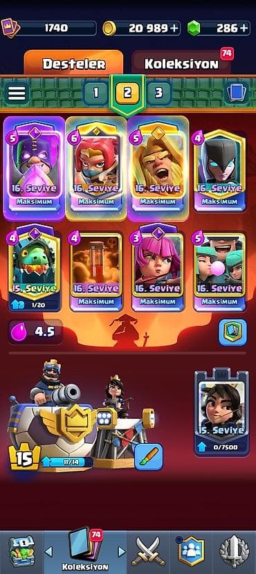 stacktrack oyuncaq dəsti: Clash Royale hesabı – yüksək trofey və maksimal səviyyəli kartlar - — 2