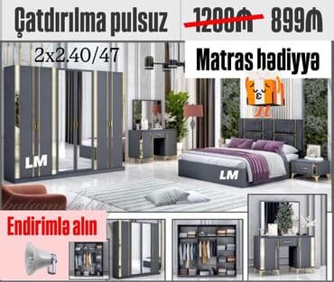 химчистка мебели и ковров: İkinəfərlik çarpayı, Yeni — 1