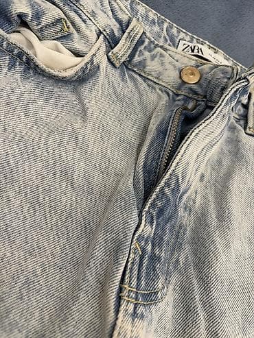 jeans salvar: ZARA unisex cins şalvar - Model: Klassik 5 ciblə “straight/regular” — 3