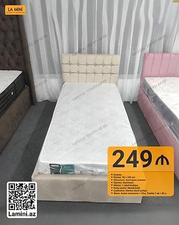 LA MINI tək nəfərlik çarpayı dəsti - Ölçü: 90 x 200 sm - Mexanizm lalafo.az -da LA MINI tək nəfərlik çarpayı dəsti - Ölçü: 90 x 200 sm - Mexanizm