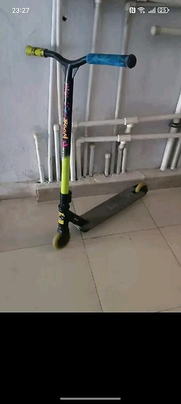 Trik skuter – şəhər və skeytpark üçün - Rul: BMX tipli, bir tərəfi