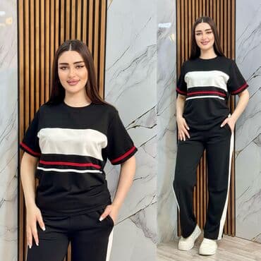 женские спортивные костюмы на синтепоне: Qadınlar üçün idman dəstləri - Model 1: Şaftalı rəngli şortik dəsti — 2