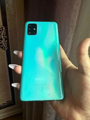 iphone 11 pro max plata: Samsung Galaxy A51, rəng - Yaşıl, Qırıq — 1