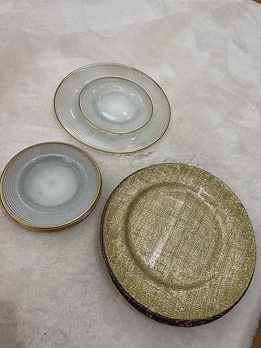 soba servisi: Nahar dəsti, rəng - Qızılı, Şüşə — 2