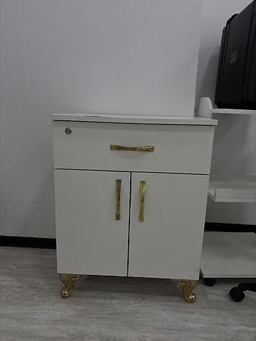 dolab kombi: Ağ rəngli saxlanma dolabı - Material: laminat/taxta quruluşlu korpus — 1