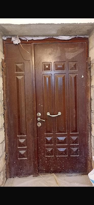 ev damaşnik: İkiyarpaq giriş qapısı - Material: Dəmir - Rəng: tünd qəhvəyi - İki — 5