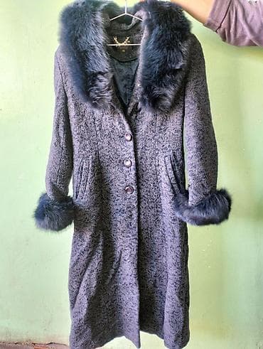 kurta: Qadın uzun palto – tünd boz rəng - Model: Dizdən aşağı uzunluqda — 1