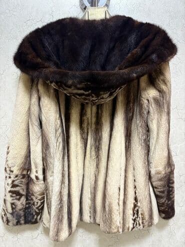 женские шубы из чернобурки: Femina markalı qadın kürkü - Material: təbii xəz (şaquli tünd-işıq — 6