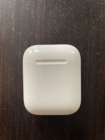 чехлы на аирподс 2: Б/у Беспроводные (Bluetooth) Наушники, Apple, цвет - Белый — 2
