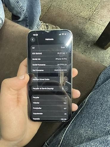 iphon xr: IPhone 13 Pro, 128 GB, Gümüşü, Qırıq — 8