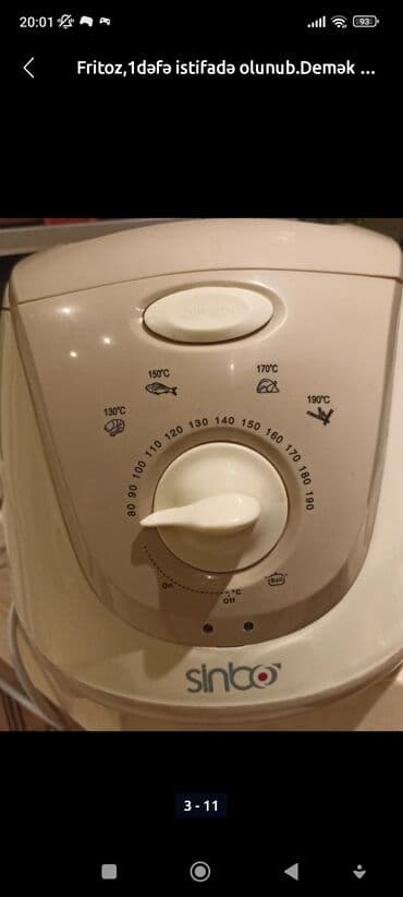 sinbo blincik aparati: Фритюрница Sinbo, 2-2,9 л, Б/у, Бесплатная доставка — 9
