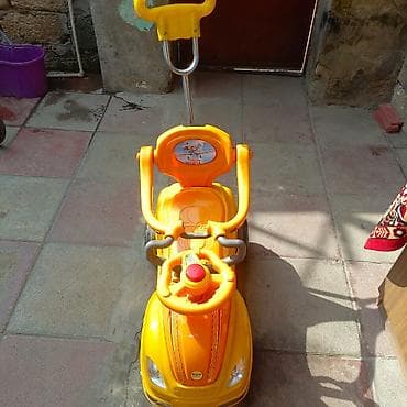 usaq corablari: Uşaq üçün itələmə funksiyalı minik maşını - Rəng: parlaq narıncı - 4 — 2