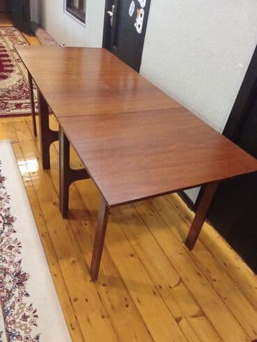 mətbəx çanağı: Mətbəx masası, İşlənmiş, Qatlanan, Taxta, Dördbucaq masa — 4