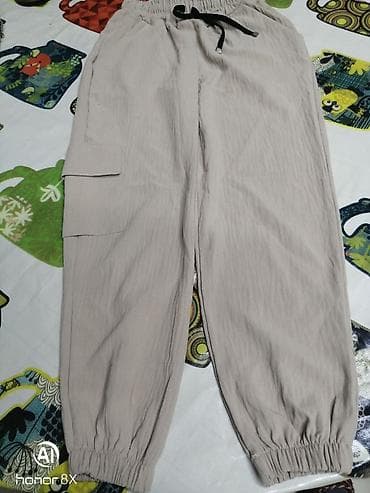 Uşaq şalvarı – Parim Kids, 8 yaş - Rəng: bej - Model: cargo üslubunda