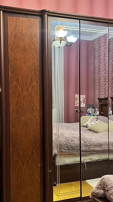 setka qapi: 5 qapı, Güzgülü, Qəhvəyi, Digər material, Kupe, Düz dolab — 2