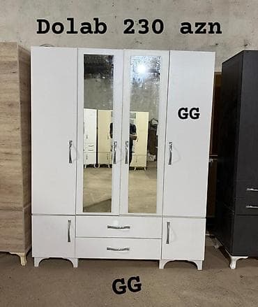 dolab kombi: 4 Qapili Dolablar Endirimle 230 azn Yeni ve Sifarisle Olcu 1.60×47×2m — 3
