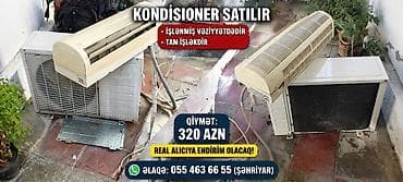 kondisioner su ile: Kondisioner satılır – split tipli divar modeli, daxili və xarici — 1