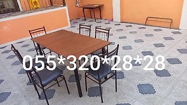 kafe üçün mebel: Kafe və restoranlar üçün 4 nəfərlik 6 nəfərlik 8 nəfərlik stul və — 4