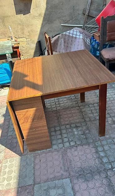 Mebel: Mətbəx masası, İşlənmiş, Qatlanan, Laminat, Dördbucaq masa — 2
