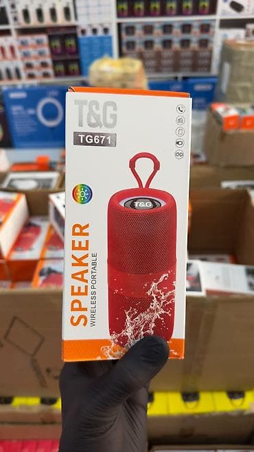 mikrofon bluetooth: Yeni Kolonka, Növ - Portativ, rəng - Qırmızı — 1