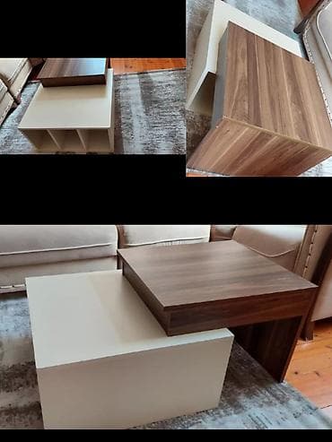ikinci əl stollar: Jurnal masası, İşlənmiş, Kvadrat masa — 1