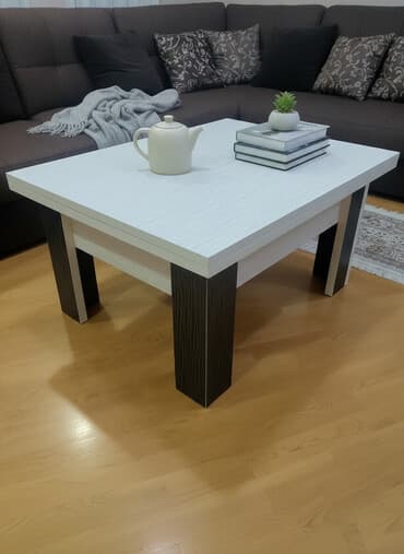 yigilib acilan stollar: Qonaq masası, İşlənmiş, Açılan, Laminat, Dördbucaq masa — 1