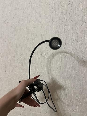 Sıxaclı elastik boyunlu UV dırnağ qurutma lampası - Rəng: qara - — 2