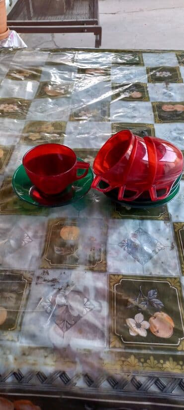 шпионский набор для детей: Çay dəsti, rəng - Qırmızı, 4 nəfərlik, SSRİ — 2